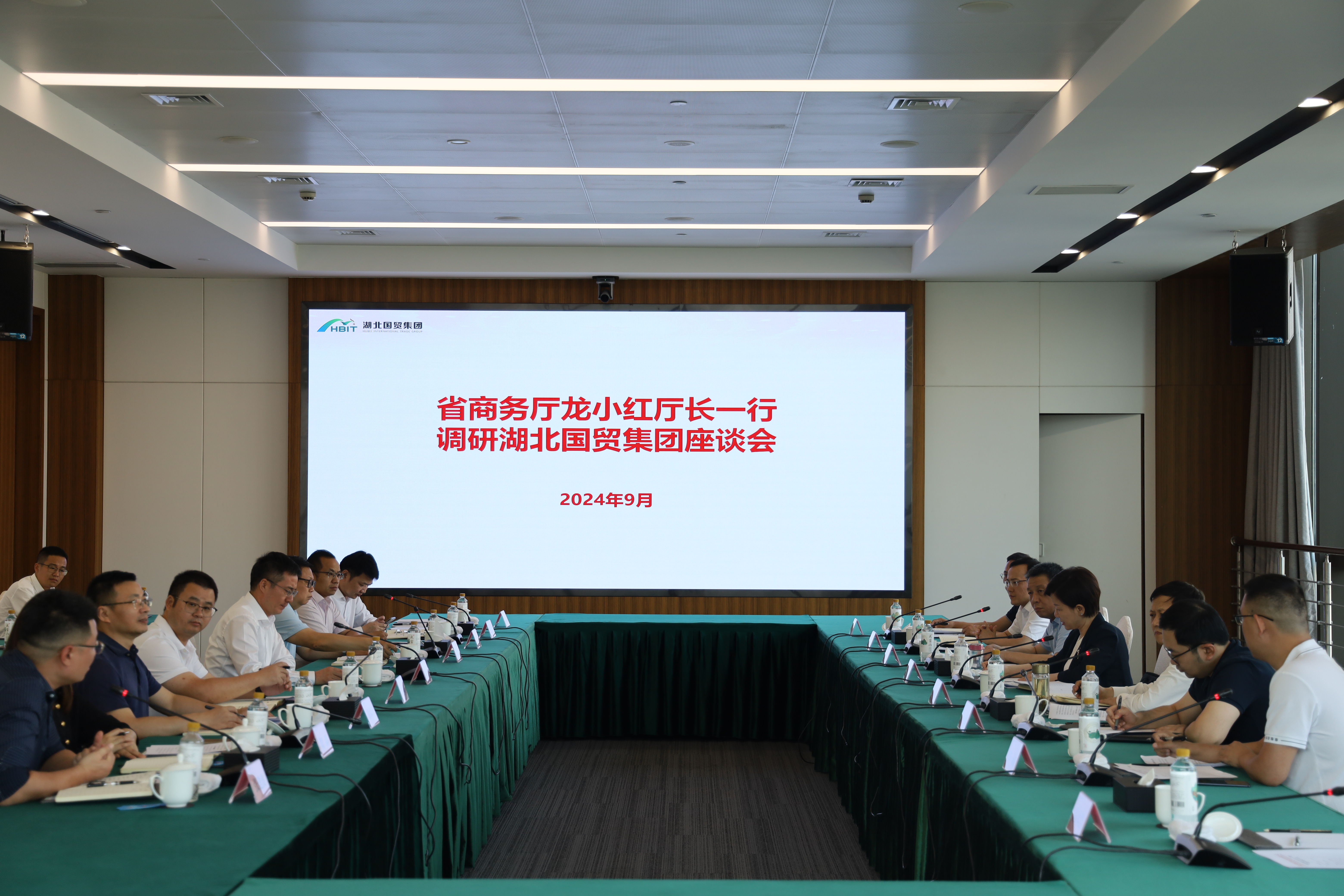 湖北省商务厅党组书记、厅长龙小红一行到湖北国贸集团调研座谈